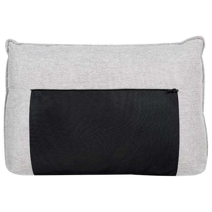 Beliani - ELGA - Hoekbank - Lichtgrijs - Linkszijdig - Linnen