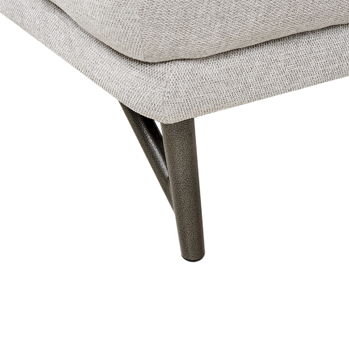 Beliani - ELGA - Hoekbank - Lichtgrijs - Linkszijdig - Linnen