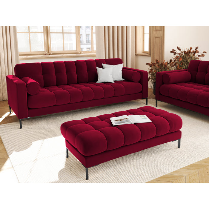 Cosmopolitan Design Bali 3-zitsbank - Wijnrood / Zwart