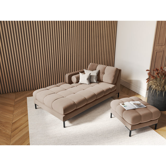 Cosmopolitan Design Bali Chaise Longue Links - Taupe / Zwart