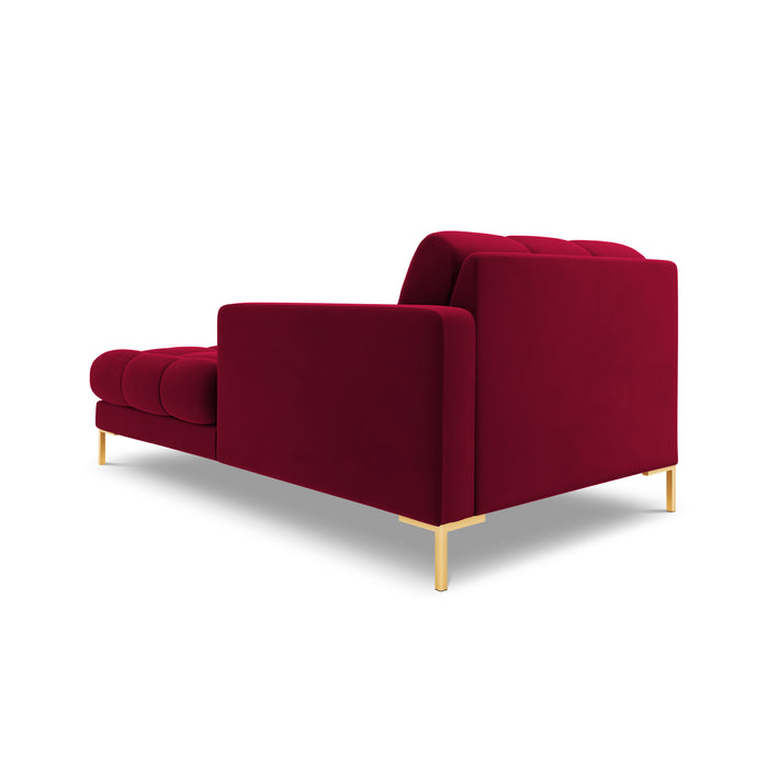 Cosmopolitan Design Bali Chaise Longue Rechts - Wijnrood / Goud