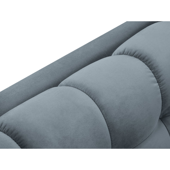 Cosmopolitan Design Bali Hoekbank met Chaise Longue Links - Lichtblauw / Goud