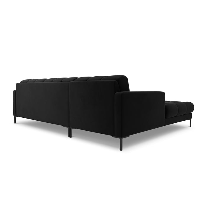 Cosmopolitan Design Bali Hoekbank met Chaise Longue Links - Zwart / Zwart
