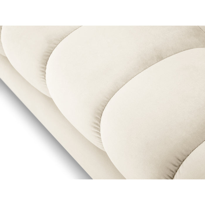 Cosmopolitan Design Bali Hoekbank met Chaise Longue Rechts - Lichtbeige / Goud