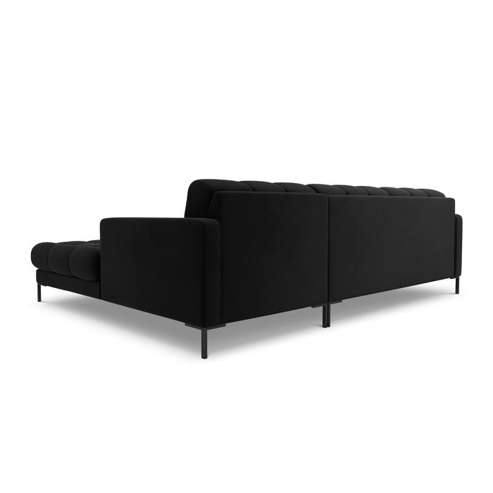 Cosmopolitan Design Bali Hoekbank met Chaise Longue Rechts - Zwart / Zwart