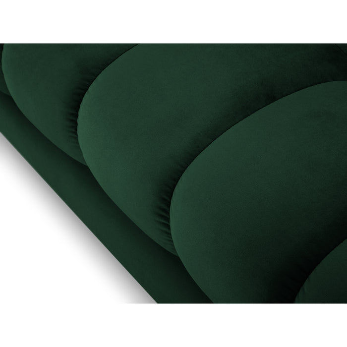 Cosmopolitan Design Bali Hoekbank met Chaise Longue Rechts - Flessengroen / Zwart