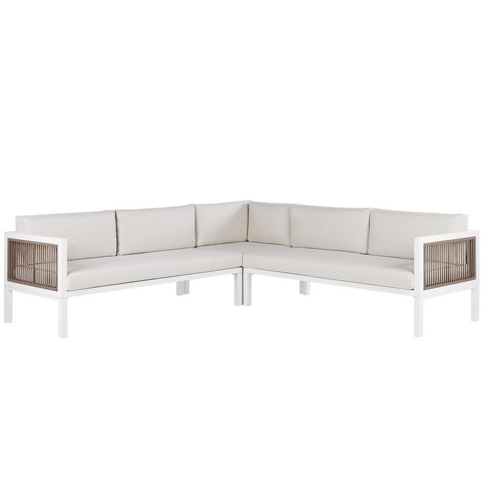 Beliani - BORELLO - Loungeset voor 4 - Wit - Aluminium
