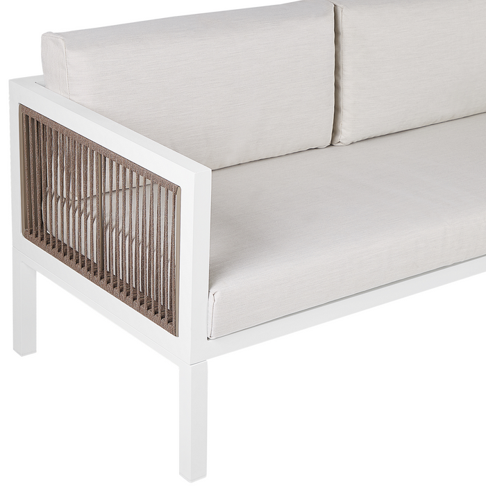 Beliani - BORELLO - Loungeset voor 4 - Wit - Aluminium