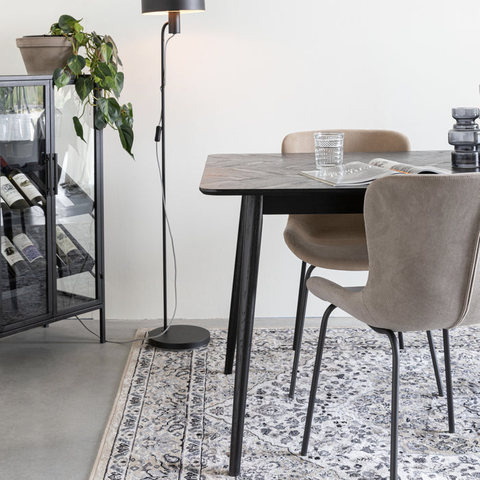 by fonQ Fabio Eettafel Visgraat - 180 x 90 cm - Zwart