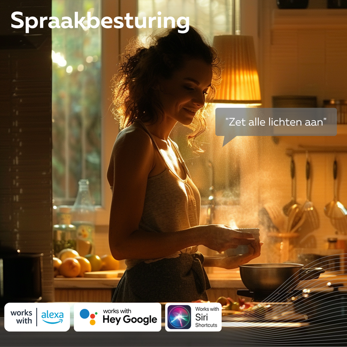 Calex Slimme LED Lamp - 3 stuks - E27- RGB en Warm Wit - 9.4W