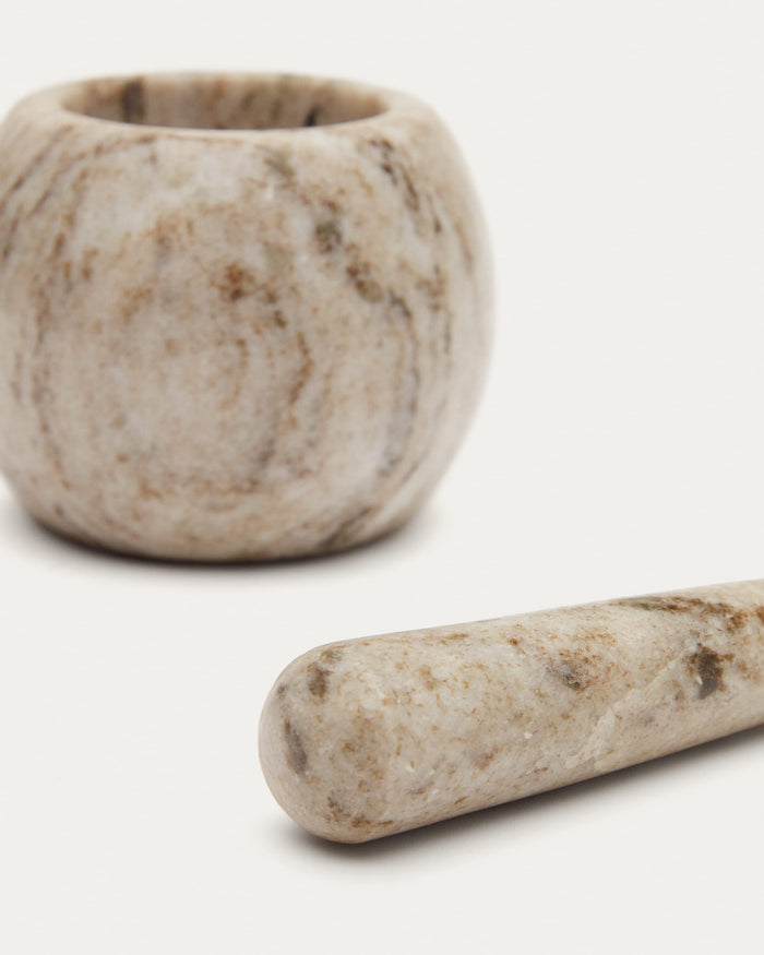 Kave Home - Marichie-vijzel van beige marmer