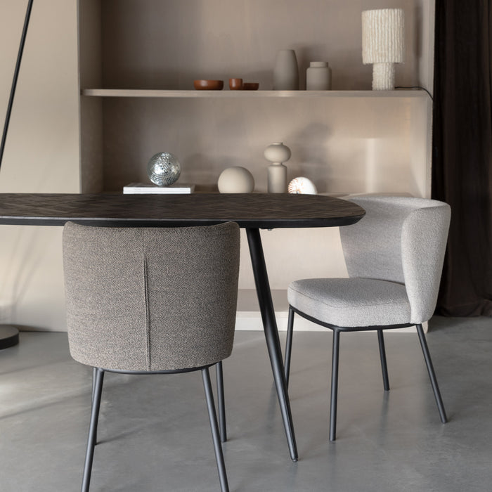 by fonQ Checkers Eettafel Teakhout 180 x 90 cm - Rechthoekig