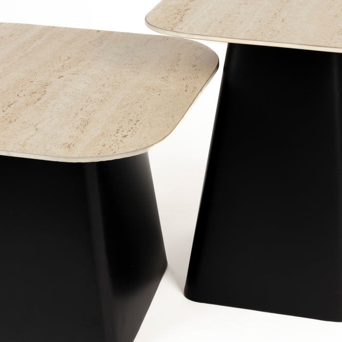 by fonQ Espresso Bijzettafel - Set van 2