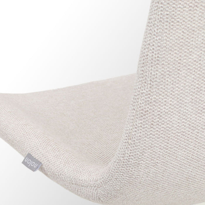Nolon Noa-Fé Eetkamerstoel Beige - Stof - Wit Onderstel