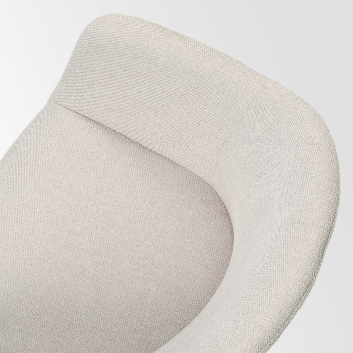 Nolon Nola-Otis draaibare eetkamerstoel beige - zwart onderstel