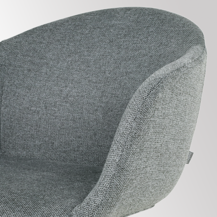 Nolon Noa-Otis Eetkamerstoelen Set van 2 - Donkergrijs - Zwarte Poten