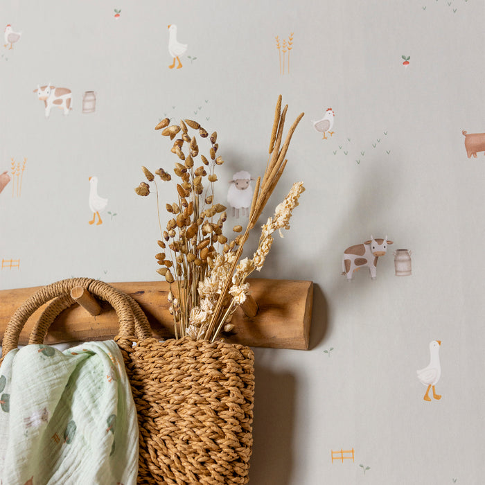 Little Dutch Little Farm Behang Kinderkamer - Dieren - 10mx52cm -