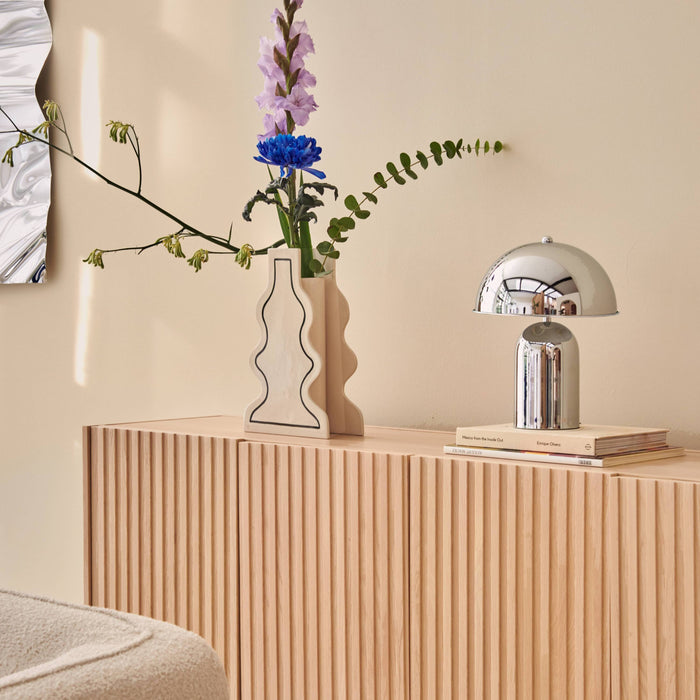 by fonQ Bulb Mushroom Tafellamp Ø 25 cm - Chroom