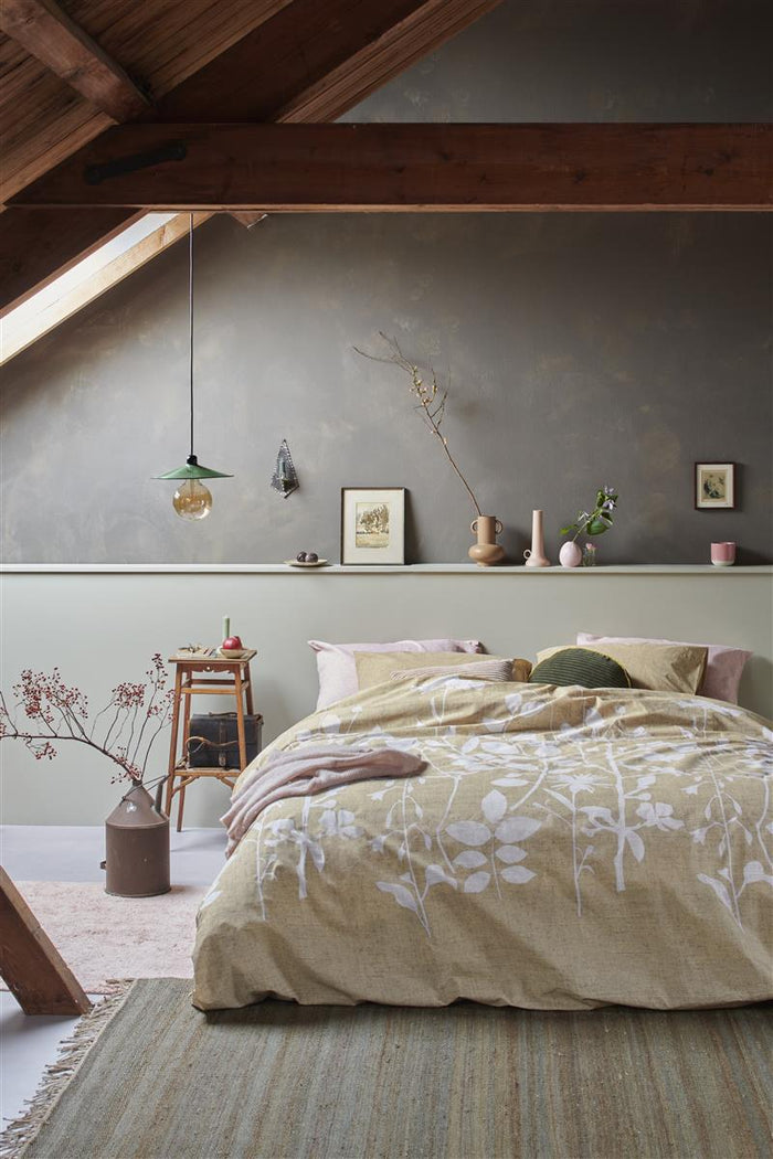 Ariadne at Home Plant dekbedovertrek - 140x200|220 - Geel