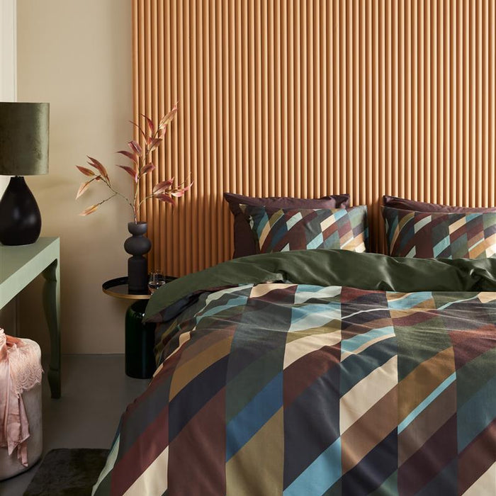 Beddinghouse Roan dekbedovertrek - 140x200|220 - Olijfgroen