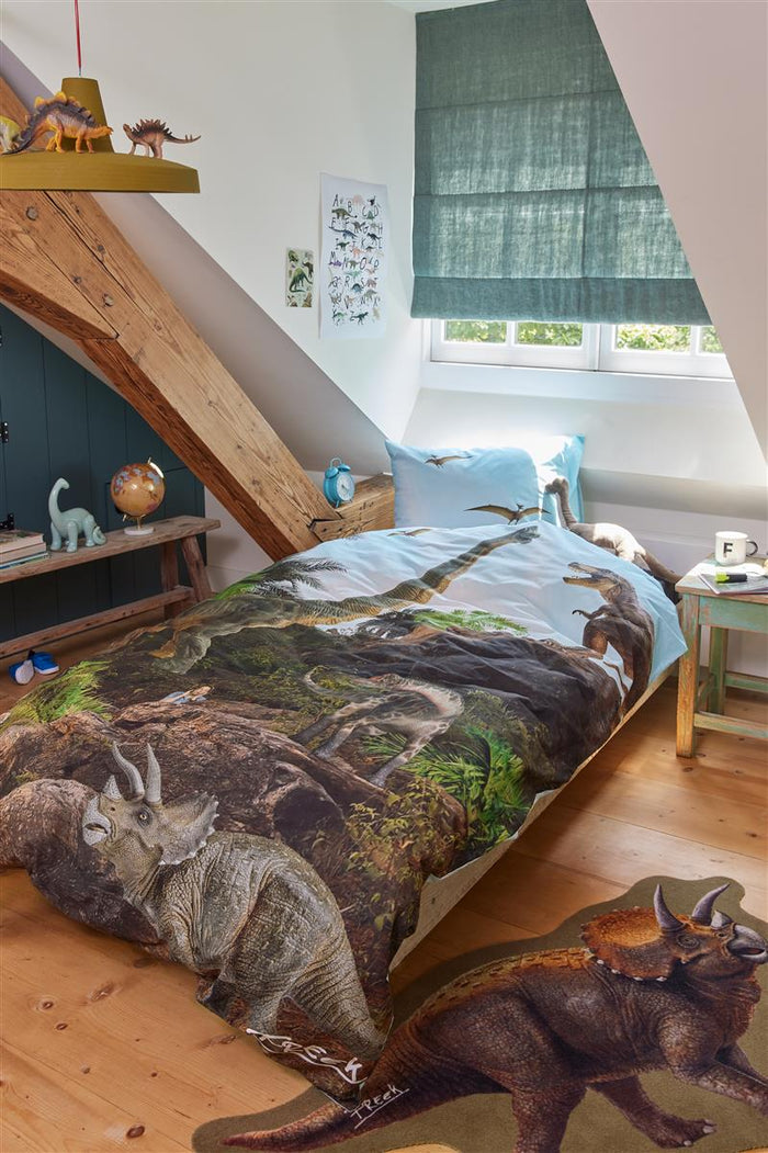 FREEK VONK Dappere Dinos dekbedovertrek - 140x200 - Naturel