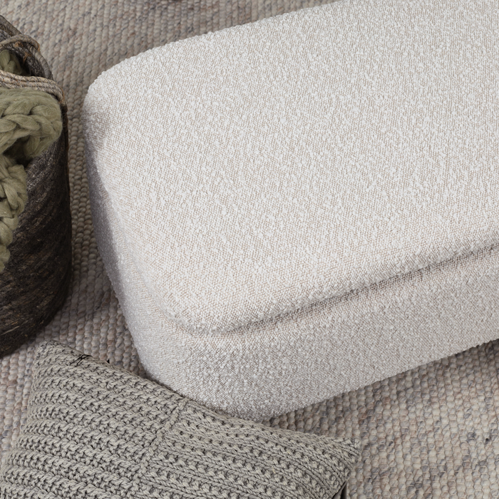 Nolon Julia Bankje Bouclé Beige - met Opbergruimte