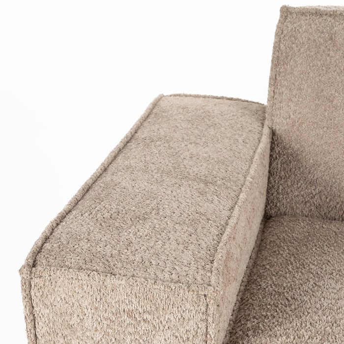 Zuiver x fonQ James 4,5-zitsbank - Teddystof - Beige