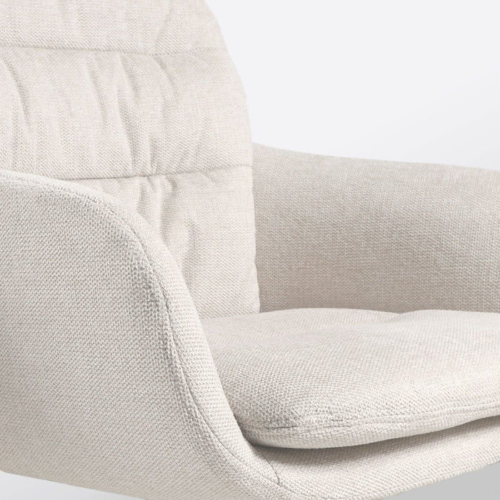 Nolon Nora-Mia Eetkamerstoel Beige - met Armleuning - Zwart