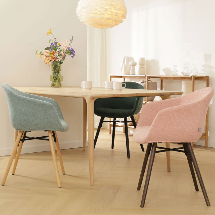 Nolon Nena-Otis Eetkamerstoel Zacht Roze - met Armleuning - Walnoot
