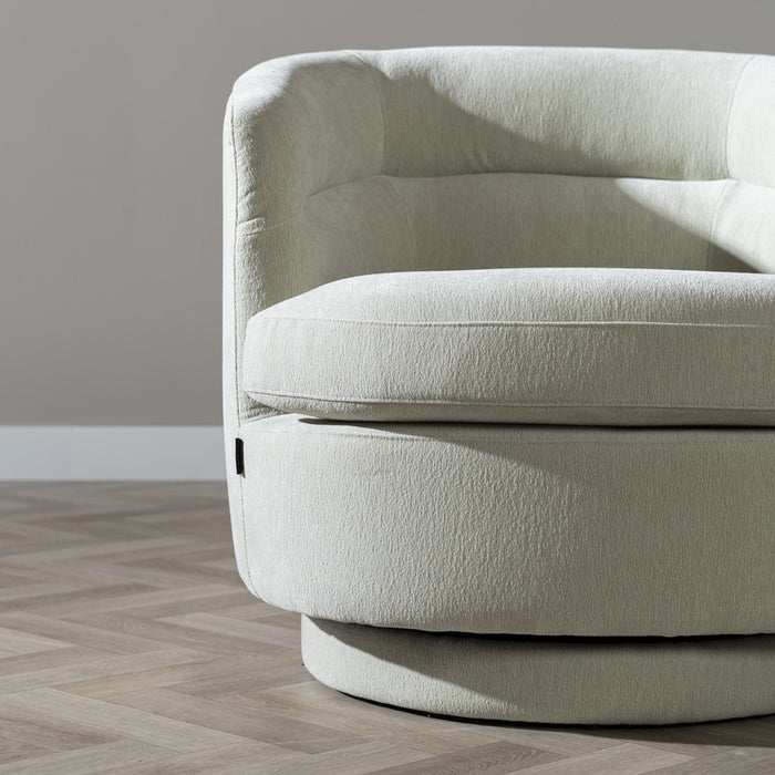 Bronx71 Scandinavische fauteuil Valerie draaibaar chenille mintgroen