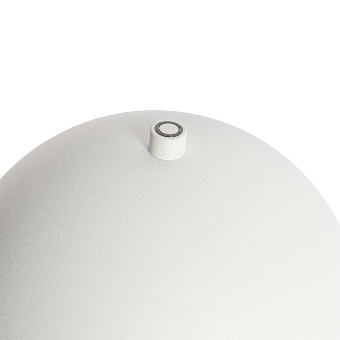 QAZQA Buiten tafellamp mushroom wit oplaadbaar 3-staps dimbaar -