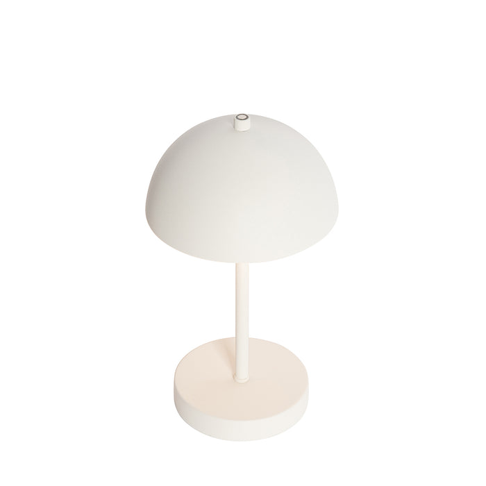 QAZQA Buiten tafellamp mushroom wit oplaadbaar 3-staps dimbaar -