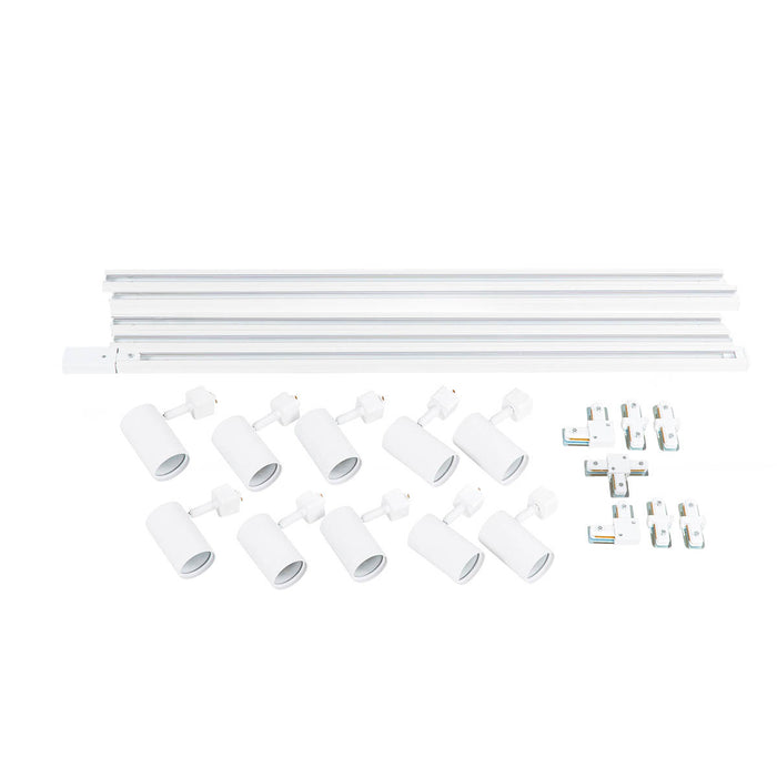 QAZQA Modern railsysteem met 10 spots wit 1-fase - Iconic Jeana