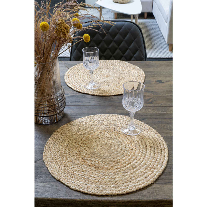 Artichok Milly jute placemat naturel - set van 4 - Ø 38 cm