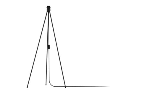 Umage Silvia Medium vloerlamp brushed steel - met tripod zwart - Ø 50