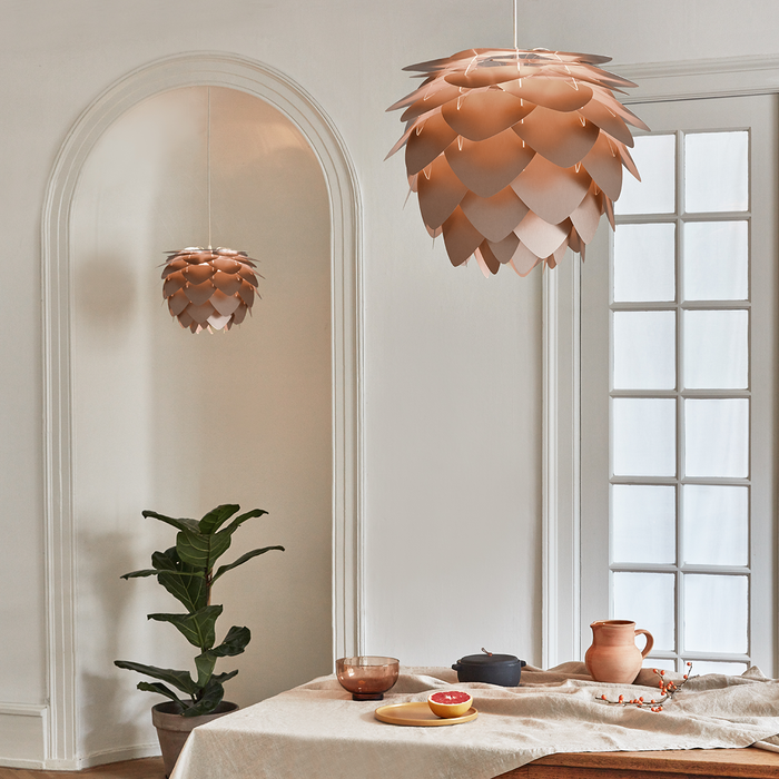 Umage Aluvia Medium hanglamp brushed bronze - met koordset wit - Ø 59