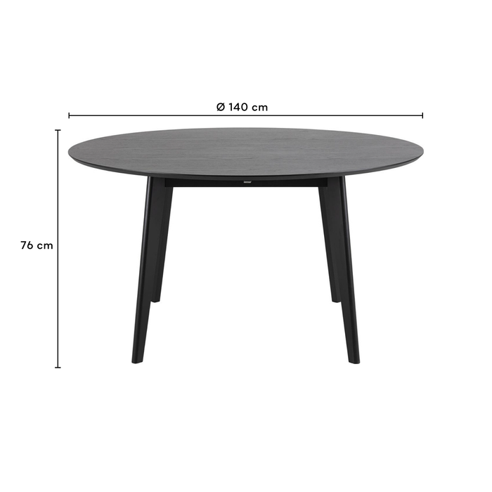 by fonQ basic Crow Eettafel - Ø 140 cm - Zwart