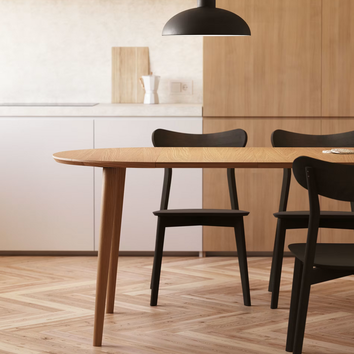 Kave Home Oqui Eettafel Uitschuifbaar Ovaal - 160/260 x 100 cm - Eiken