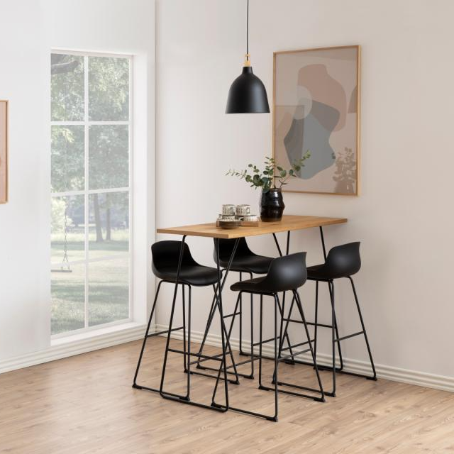 by fonQ basic Bele Barkruk Zwart - H 94 cm