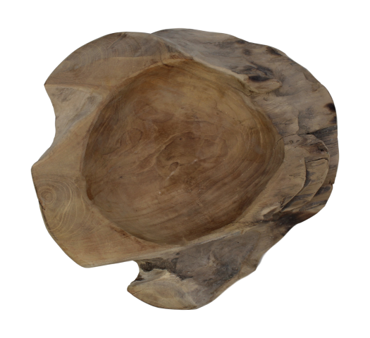 Fruitschaal medium - ø28-35x10 - Naturel - Teak