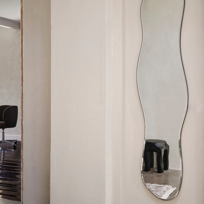 Ferm Living Pond Spiegel - Full Size - Dark Chrome Frame