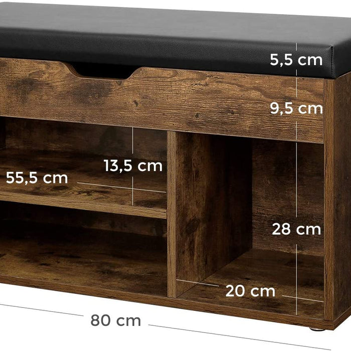 ACAZA Schoenenkast Vintage bruin