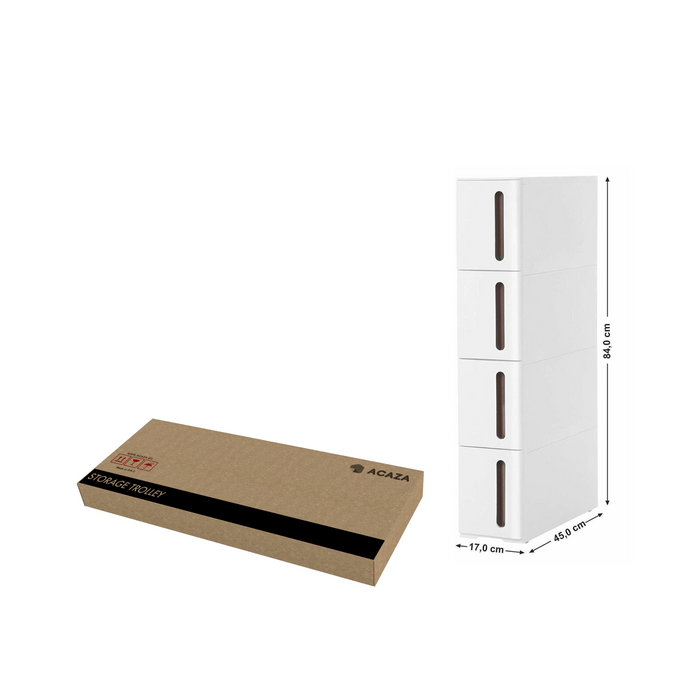 ACAZA Opbergtrolley Wit