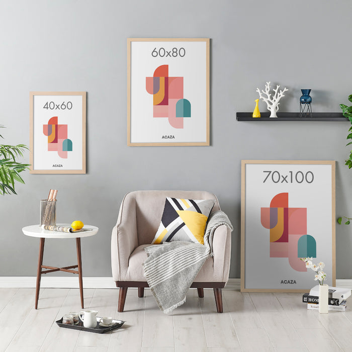 Fotokader - Fotolijst - 60x80 cm - MDF hout - Lichte Eik kleur