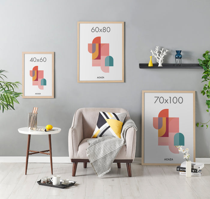 Fotokader - Fotolijst - 60x80 cm - MDF hout - Lichte Eik kleur