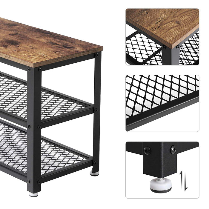 Schoenenrek - vintage - 73x45x30 cm - vintage bruin