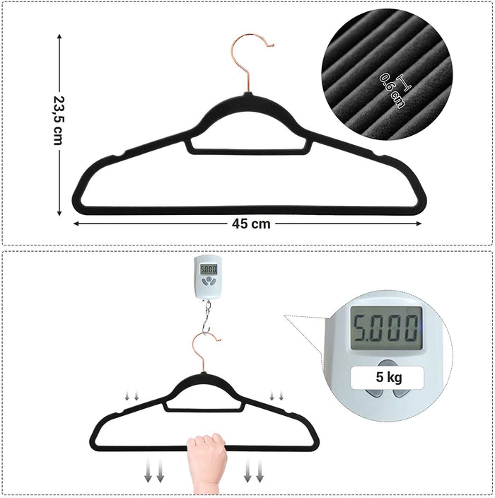 ACAZA Kledinghanger Zwart - 50 st.