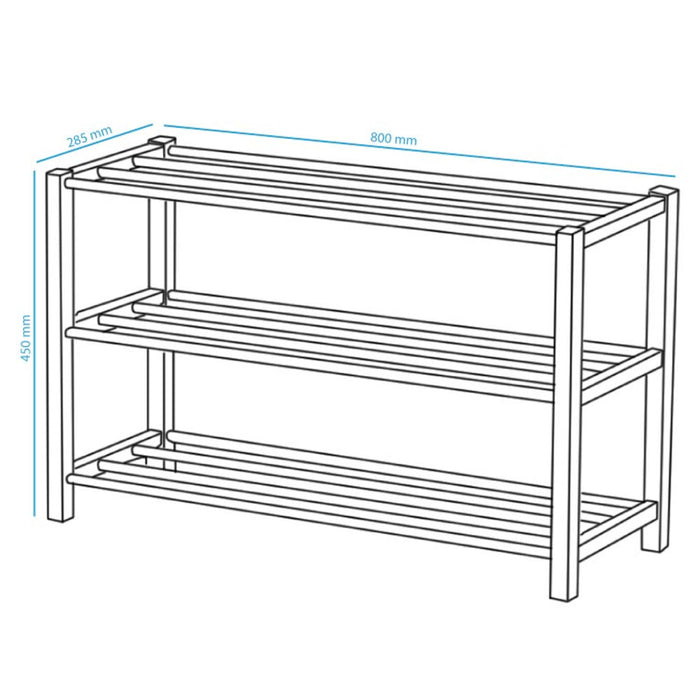 Schoenen Rekje, tot 12 Paar Sneakers of Schoenen, Metaal, Grijs