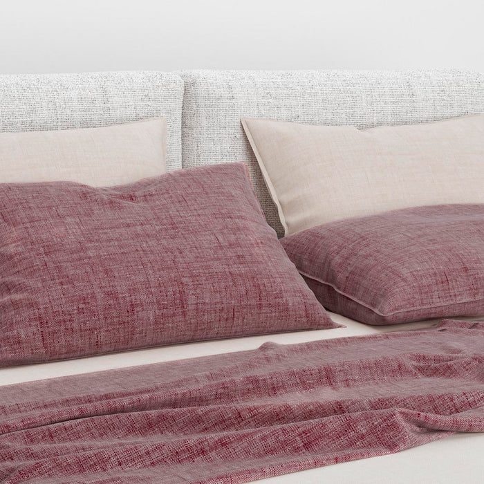 Zo Home Lino Kussensloop Linnen Look wine red