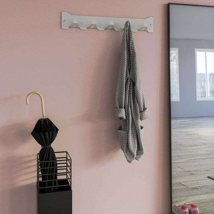 Gorillz Triangle Five - Wandkapstok - 5 haken - 70 x 5 x 12 cm - Wit